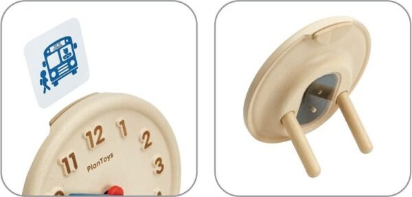 Edukacinė Priemonė - Žaislinis veiksmų laikrodis su kortelėmis - PlanToys