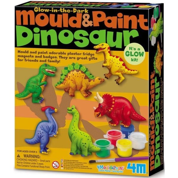 Dinozaurai, lipdymo ir spalvinimo rinkinys 4M