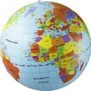 CALY Pripučiamas gaublys-kamuolys Pasaulis, 50 cm