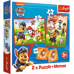 TREFL PAW PATROL 30+ 48+ 24 memo kortelės dėlionė-žaidimas