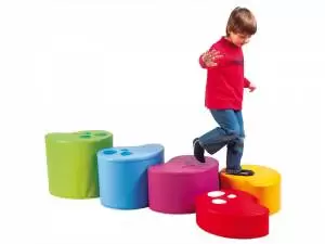 Minkštų pufų rinkinys. Pupelės