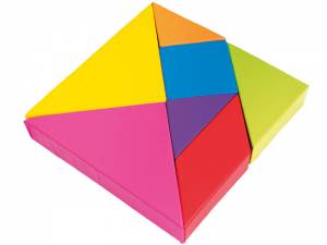 Minkštos formos Tangrama 7 vnt. + UŽDUOČIŲ LAPAI