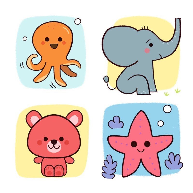 Mokomasis piešimo rinkinys - Žingsnis po žingsnio - Gyvūnų kūdikiai Mokomasis piešimo rinkinys - Žingsnis po žingsnio - Gyvūnų kūdikiai