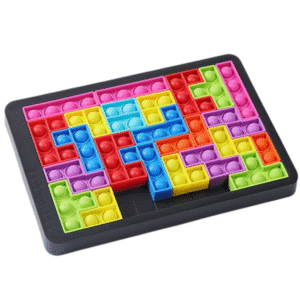 Tetris Pop It Burbulai – 3 viename dėlionė ir sensorinis žaislas