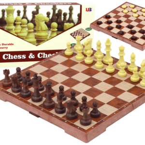 2 in 1 – šachmatai ir šaškės ant vienos lentos
