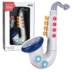 Interaktyvus muzikinis saksofonas vaikams – su garsais ir šviesomis